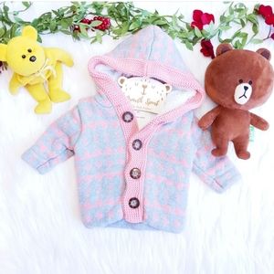 HANNA ANDERSSON Baby Girl Fur Lined Knit Jacket